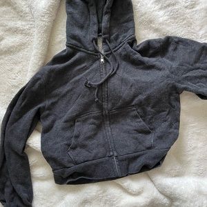 Bundle of Brandy Melville Crystal Hoodies (dark grey and white)